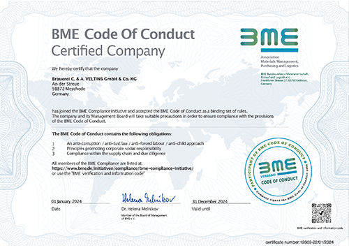 BME Code of Conduct Certificate